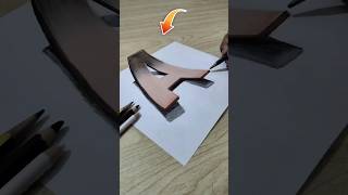 How to Draw 3D Letter A! 😱✨ #shorts