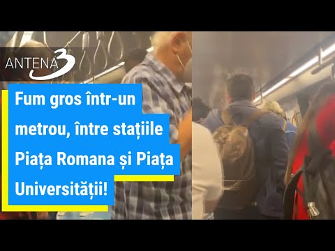 Fum gros într-un metrou, între stațiile Piața Romana și Piața Universității!