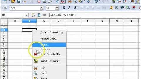 Random generator using Openoffice