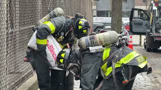 FDNY BOX 1243 ~ FDNY OPERATING FOR THE OVER PACKING OF E~BIKE LITHIUM ION  BATTERY THAT WAS ON FIRE.