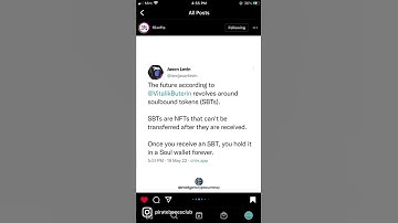 Soul Bound Tokens (SBT) what are they?