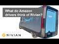 Capture de la vidéo Amazon Driver In Rivian Ev Van  - Interview