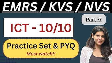 EMRS 2025 | ICT MCQS |TGT PGT JSA |EMRS General paper | ICT Marathon | Emrs exam | KVS 2025 | NVS😇😃