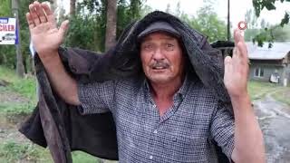 Erzurumun Oltu Ilçesinde Öğleden Sonra Yağan Sağanak Yağmur Hayatı Olumsuz Etkiledi.