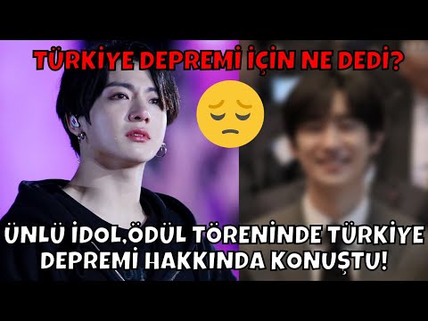 Ünlü idol, Ödül töreninde Türkiye depremi hakkında konuştu!Neler söyledi?#bts #btsbağış #btsdeprem