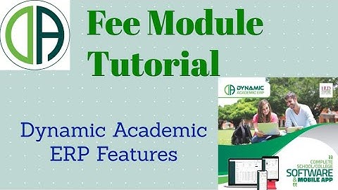 Fee Module Tutorial || Dynamic Academic ERP Features
