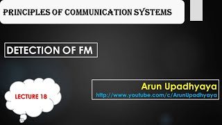 LECTURE 18: FM DEMODULATION Detection SlopeDetector, BalancedSlopeDetector FrequencyDemodulation