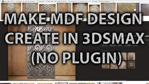 MAKE MDF / CNC DESIGN | CREATE IN 3DSMAX  (NO PLUGIN)