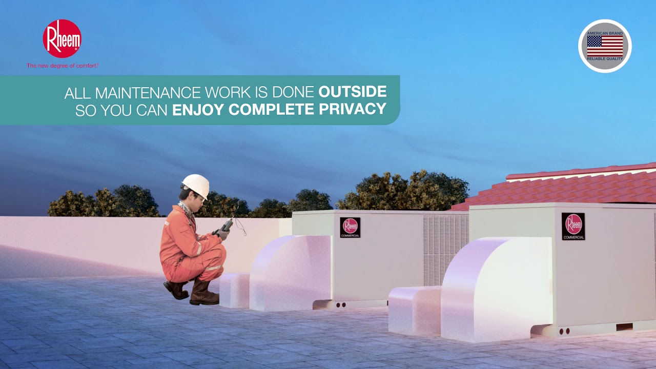 Rooftop Rheem Privacy Benefit - Rheem® Rooftop Package AC Solutions for Luxury Villas ...