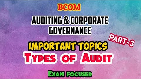 Auditing &Corporate Governance Part-3//important topics//Bcom//Calicut university//lijuzz classess