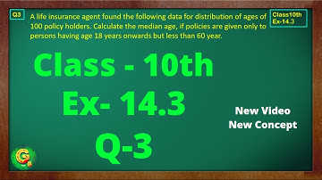 Ex 14.3 Q3 Class10 | Statistics | Chapter 14 Class10 Math | NCERT CBSE | Green Board Classes