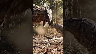 Towering Flightless Raptor Faces Off With Lizard in Cinematic Nature Drama #extinctcreatures