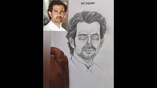 portrait drawing of Hrithik Roshan step by step with Andrew Loomis method #Drawing #painting #sketch