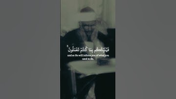 ثُمَّ إِلَىٰ رَبِّكُم مَّرْجِعُكُمْ | محمد صديق المنشاوي | سورة الزمر