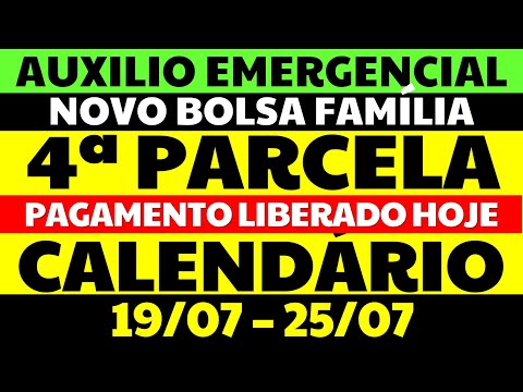 19/07 - 25/07 4 PARCELA AUXÍLIO EMERGENCIAL BOLSA FAMÍLIA CALENDÁRIO A BATATA QUENTE DE PAULO GUEDES