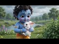 🐰🌧️ Krishna Saves a Little Rabbit from the Rain 💙 | Baby Krishna Story | Ved Katha