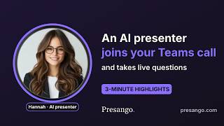 AI presenter joins a Teams call, presents, and answers live questions (3-minute demo highlights)