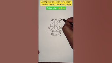 Multiplication Trick for 3 digit Numbers with 0 between digits 803 and 705 #math #multiplication