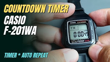 How to Set and Run Countdown Timer on Casio F-201WA ( F-201, F201, F201W CDT )