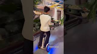 Hoverboard Waiter Almost Falls 😱🍽️#usa #shorts