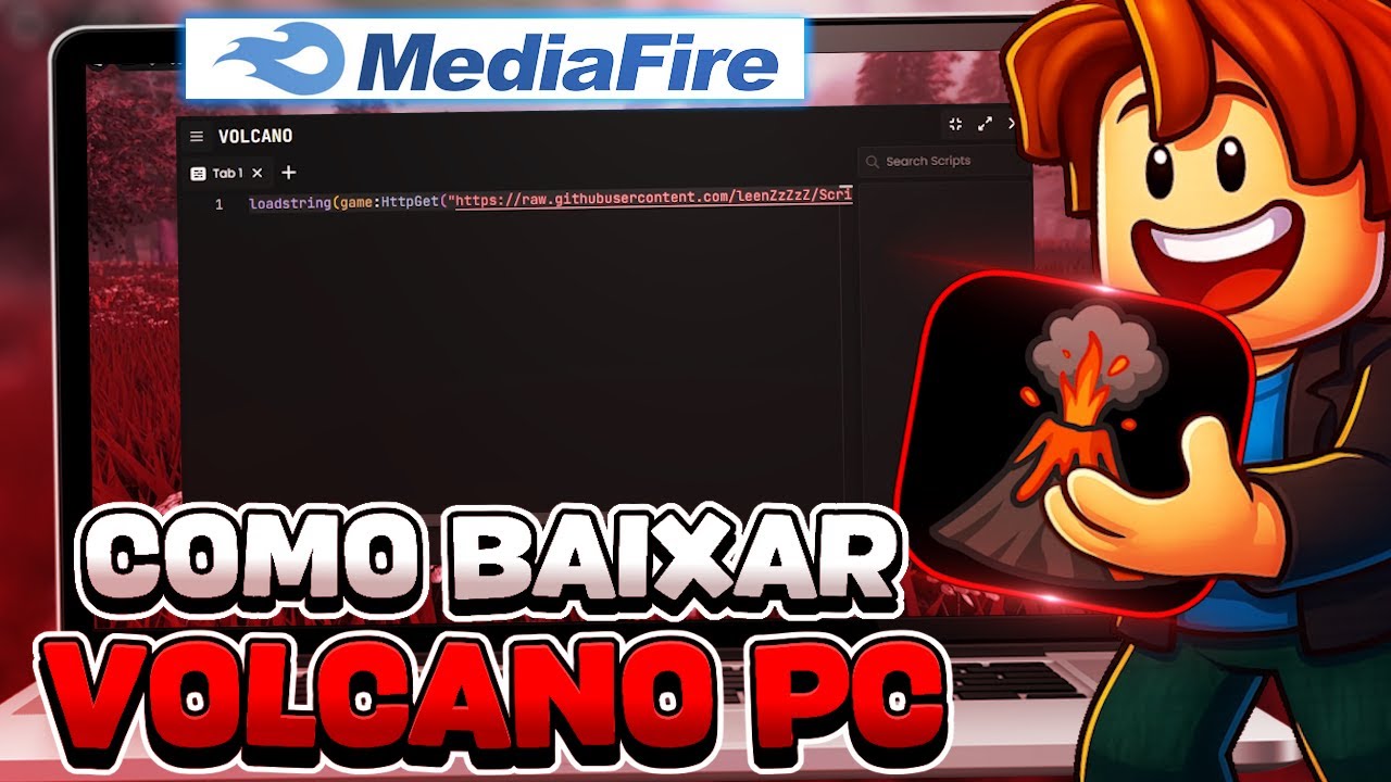 COMO BAIXAR EXECUTOR VOLCANO NO PC SEM BAN E COLOCAR SCRIPT NO ROBLOX ...
