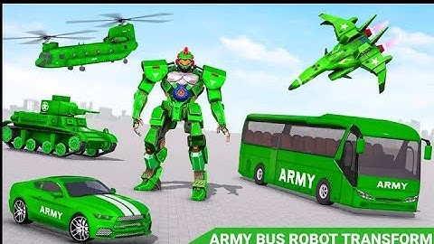 Army Bus Robot Transformation | Speedy Car Robot Shooting Game | Chari Games