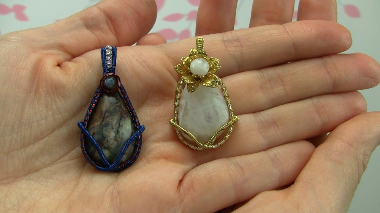 Wire wrapping front drilled stones deals