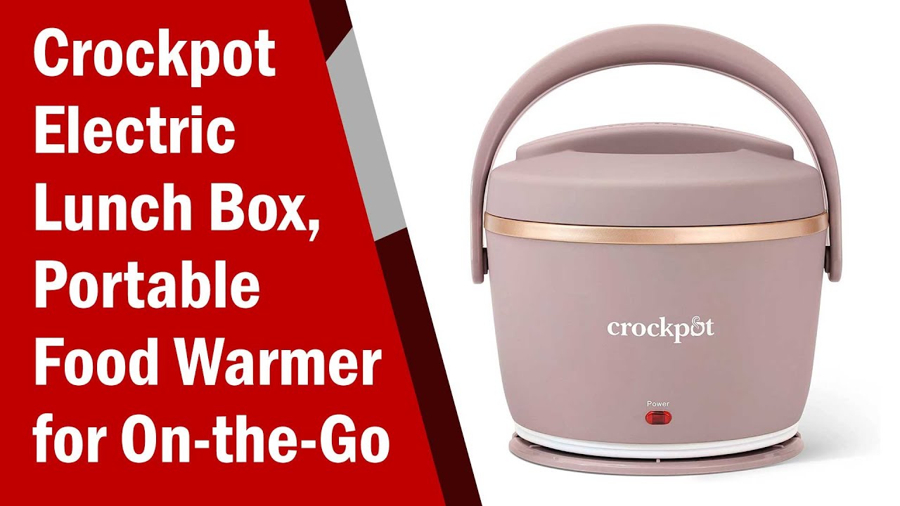 Crock-Pot Electric Lunch Box, Portable Food Warmer for Travel, Car,  On-the-Go, 20-Ounce, Blush Pink | Keeps Food Warm & Spill-Free |  Dishwasher-Safe 