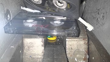 Cassette in Hard Drive Shredder