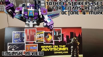 Video Review for Toyhax stickers set for Titans Return Octone