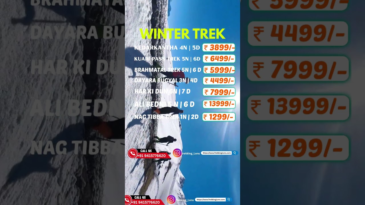 Winter Trek In Uttarakhand Start Now Book Your Trek October 2025 to May 2026 