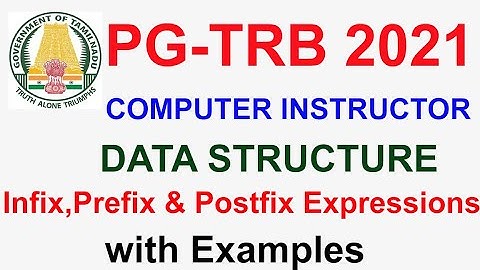 TRB  Computer Instructor Data Structure 💥infix postfix prefix  | VIBRANT ONLINE ACADEMYNotes