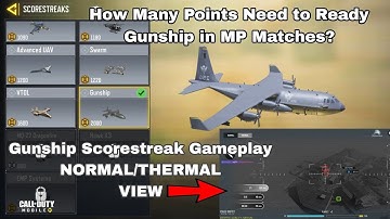 How to Ready Gunship in MP Matches | Gunship Scorestreak Gameplay | How to Use Cod Mobile
