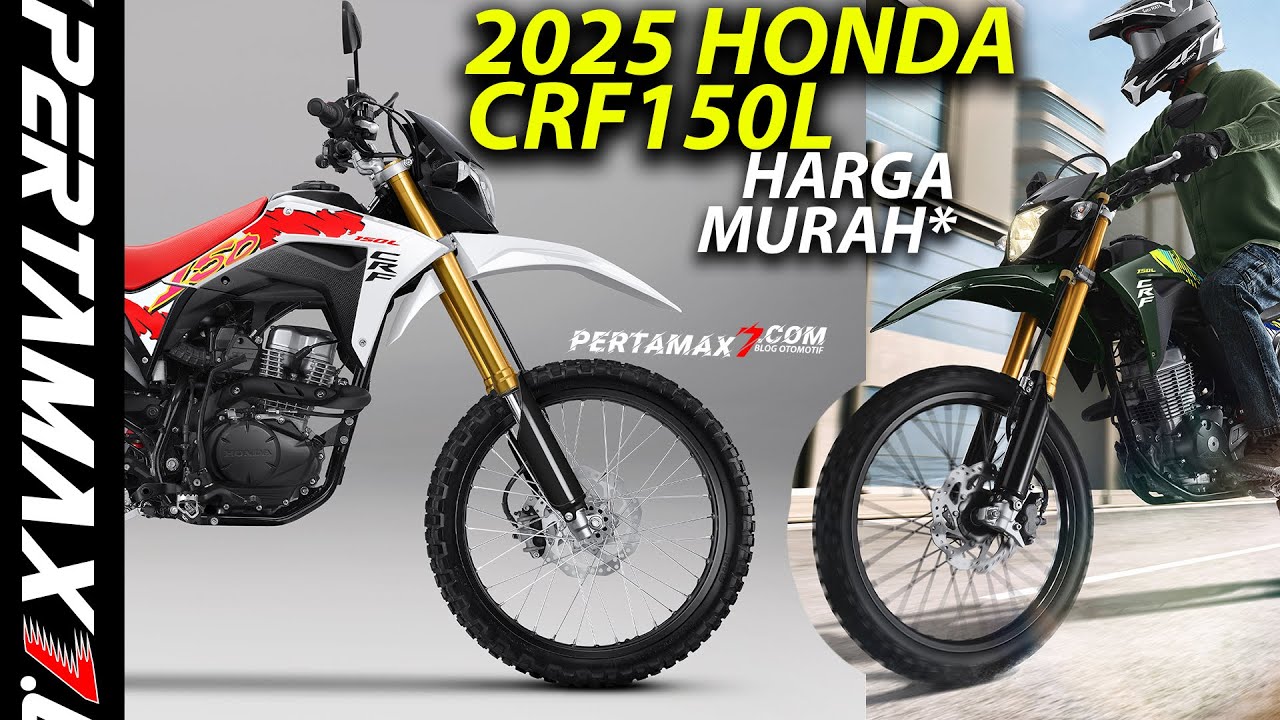 REVIEW Foto Honda CRF150L Terbaru 2025 Pilihan Warna Motor Trail Trabas Harga Murah 