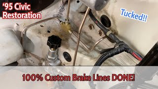 Finishing My Fully Custom Civic Brake Lines!  - 1995 Civic Restoration 5 by E-Dod 1,055 views 2 years ago 16 minutes