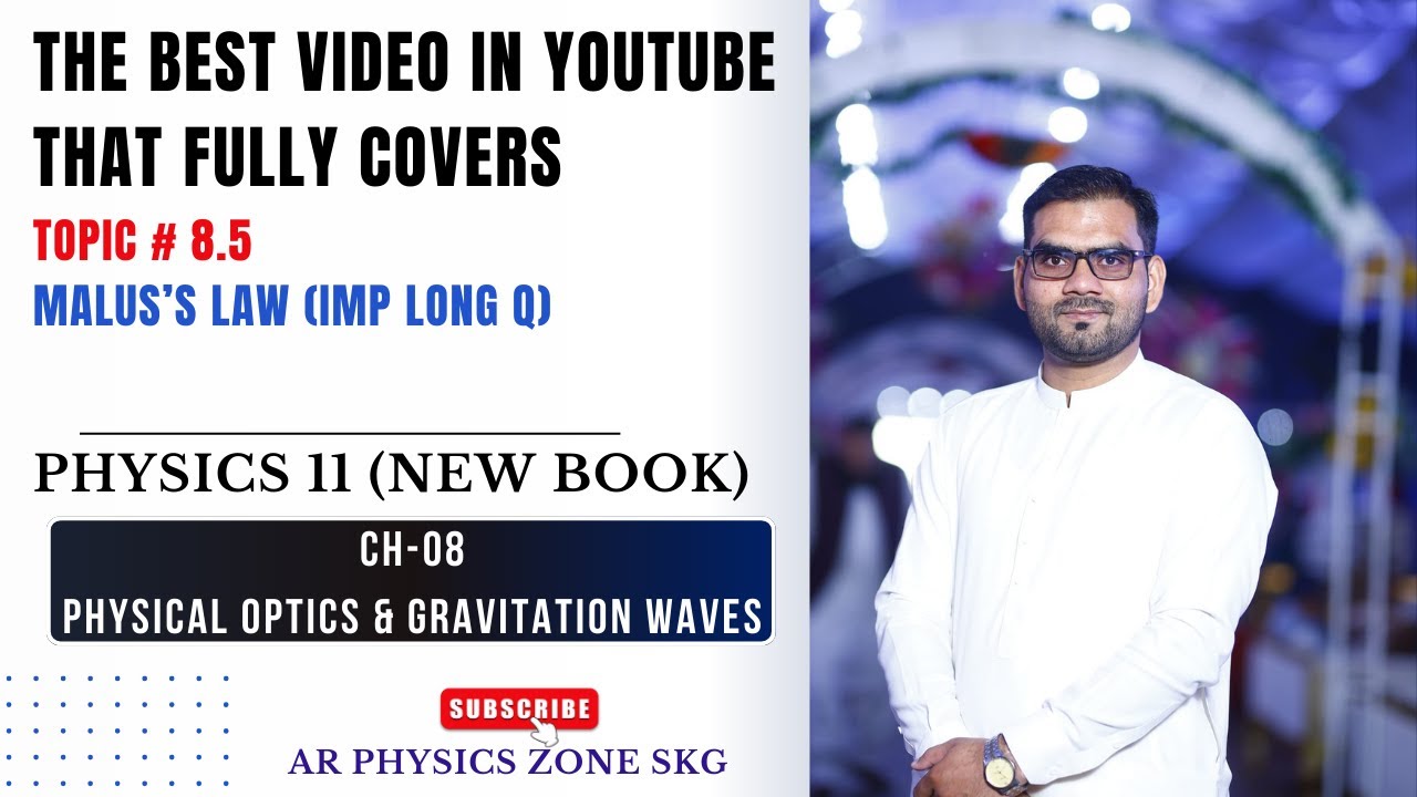 Fsc Physics Part I, Ch-08, Malus's law