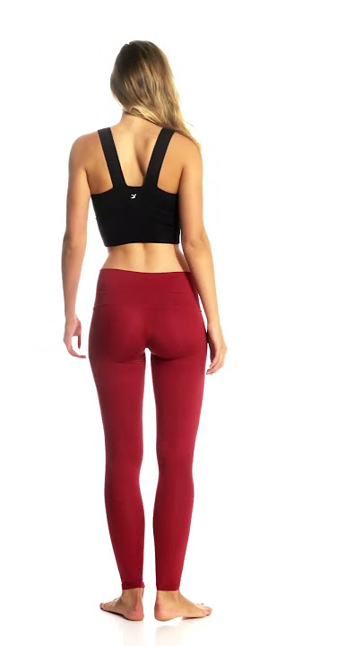 Teeki Burgundy Hot Yoga Pants | SwimOutlet.com