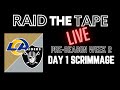 LAS VEGAS RAIDERS POST PRESSER | DAY 1 SCRIMMAGE VS LOS ANGELES RAMS