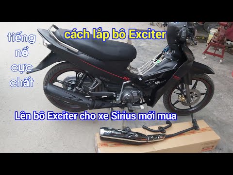 Xe Sirius lắp bô Exciter đời 2010,trải nghiệm bô Exciter cho xe Sirius ...