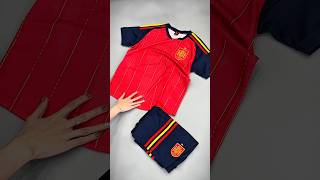Quần Áo Bóng Đá Đội Tuyển Tây Ban Nha Đỏ Sân Nhà Wc2026 Thun Mè Logo Thêu
