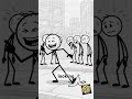 Stickman Laughed at Someone Falling… Slipped 2 Seconds Later 😂#shorts #comdey #funny