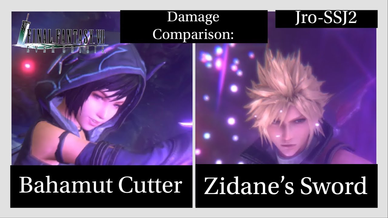 [FF7: Ever Crisis] Damage Comparison: Yuffie’s Bahamut Cutter vs Clouds ...