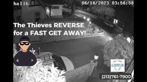 Burglary in Los Angeles! Virtual Guard Live Monitoring Services caught in the act!! AI technology