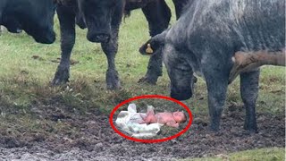 This Cow Found A Baby Abandoned In The Forest, But She Did Something HeartWarming!