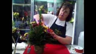 DIY Flower Time - How to Make a Fall Arrangement in a Container