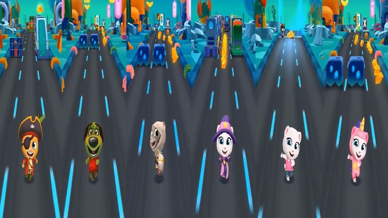 TALKING TOM GOLD RUN HALLOWEEN 2020 PIRATE GINGER VS MUMMY TOM WITCH ANGELA ZOMBIE BEN Angela