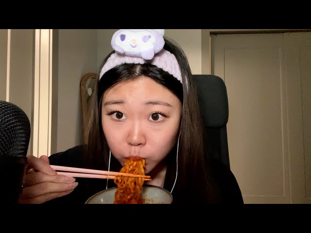 ASMR MUKBANG | buldak noodles 🍜 for late night snack 🥱🌙