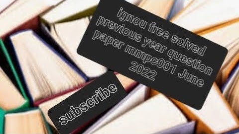mmpc 001June 2022 Ignou free solved previous year question paper  links in  descriptions
