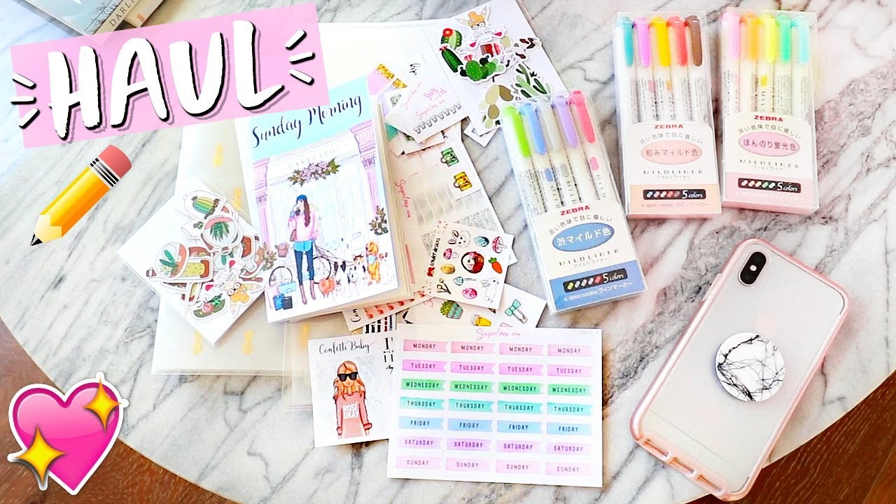 Stationery Haul!! Planner Stickers, Highlighters, and More! YouTube
