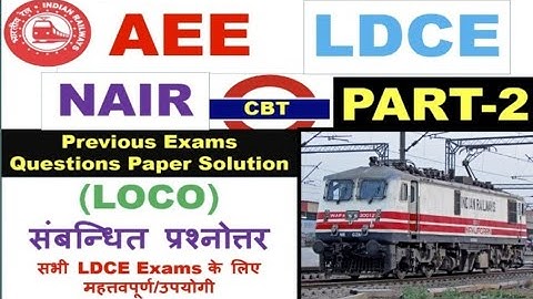 Electric LOCO से संबन्धित Objective प्रश्नोत्तर।#aee #trd #ohe #psi #railway #ldce #train #cbt #ldce